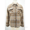 100%Polyester Tweeds 400 g Damen Hemdmantel
